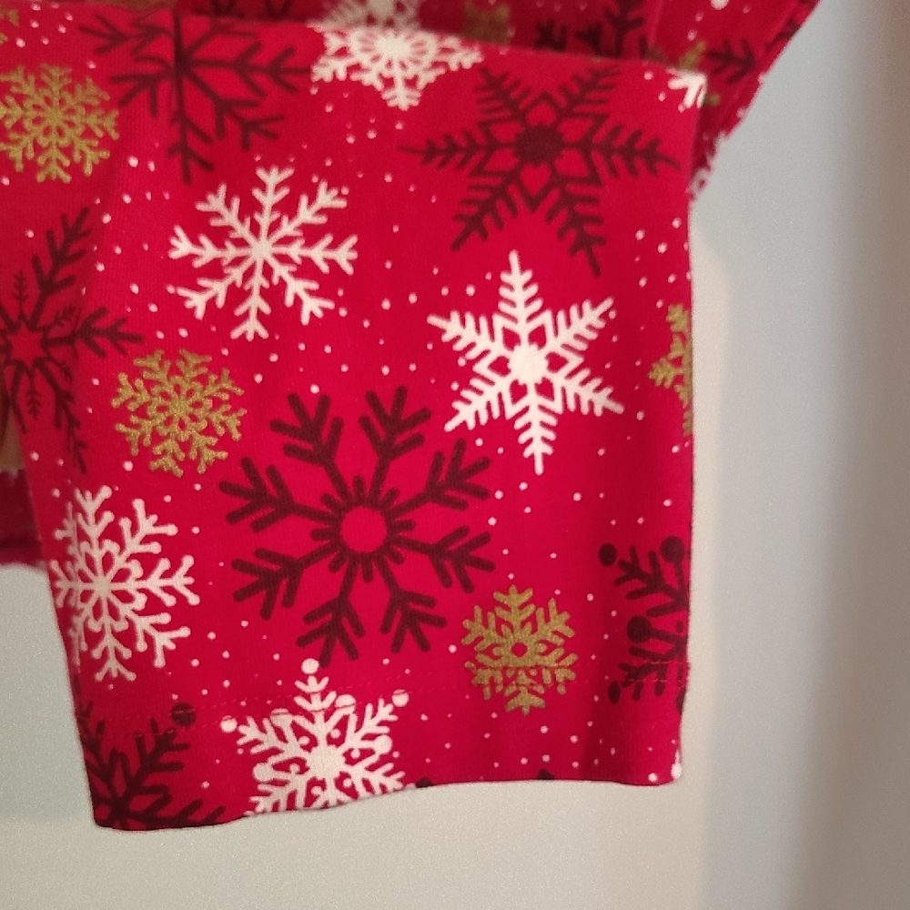 C Red Snowflake Women's Leggings - Picture 3 of 4